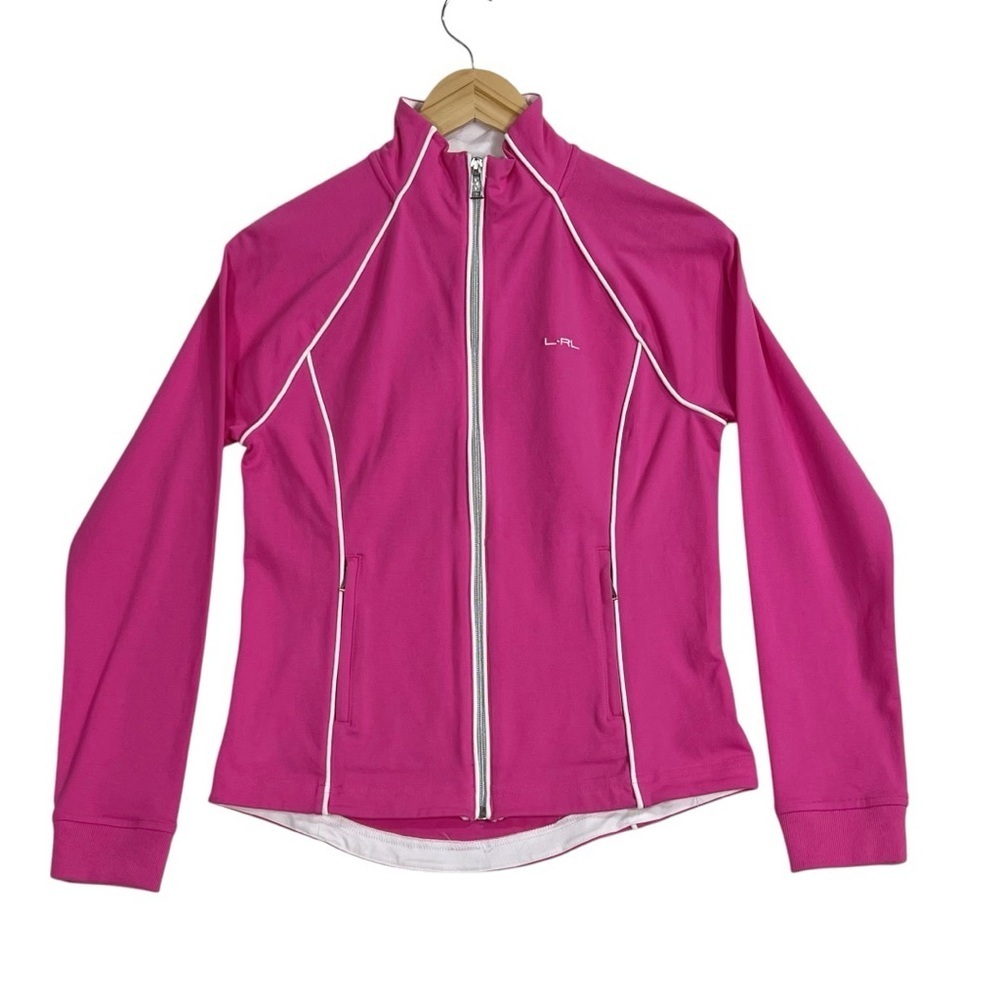 Ralph Lauren LRL Jacket women’s small pink/ white activewear